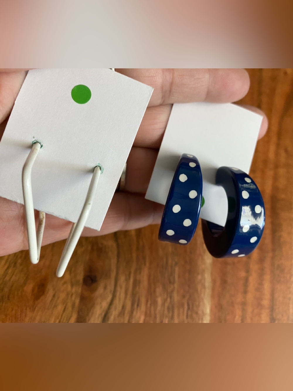 Preppy and nautical inspired hoop earrings 2 pairs